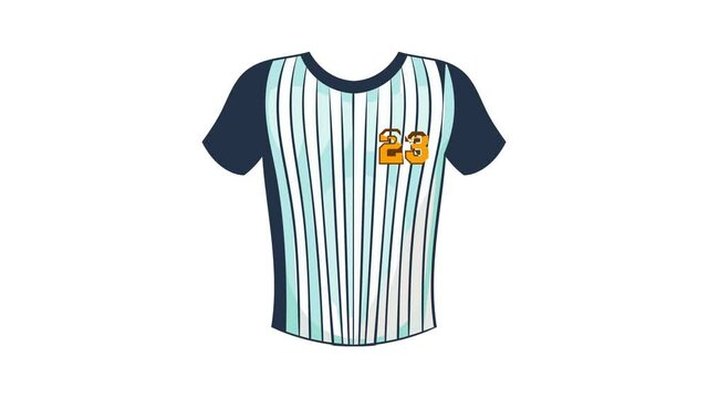 The sports t-shirt icon animation cartoon best object isolated on white background
