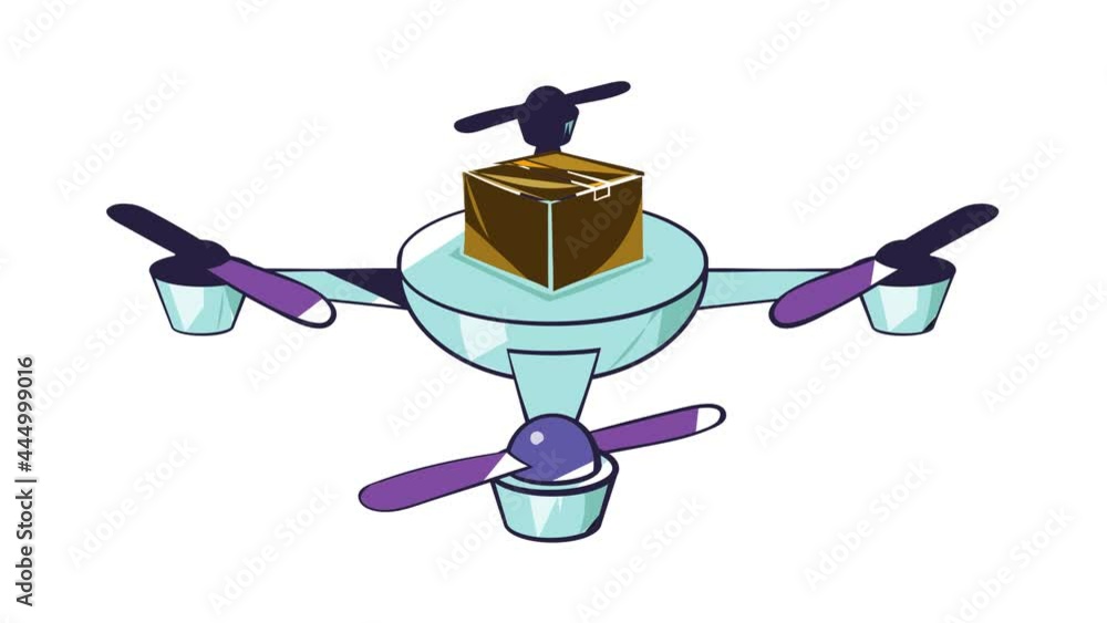 Poster quadcopter icon animation cartoon best object isolated on white background