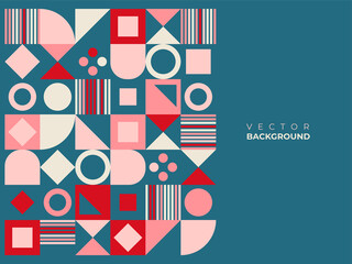 Obraz premium Abstract memphis background vector. Modern minimal style wallpaper with colorful geometric shapes, Memphis concept, abstract line art. Vector background for cover, banner, poster, web and packaging