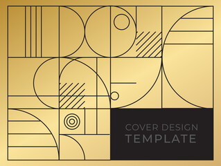 Abstract gold background with art deco style texture pattern