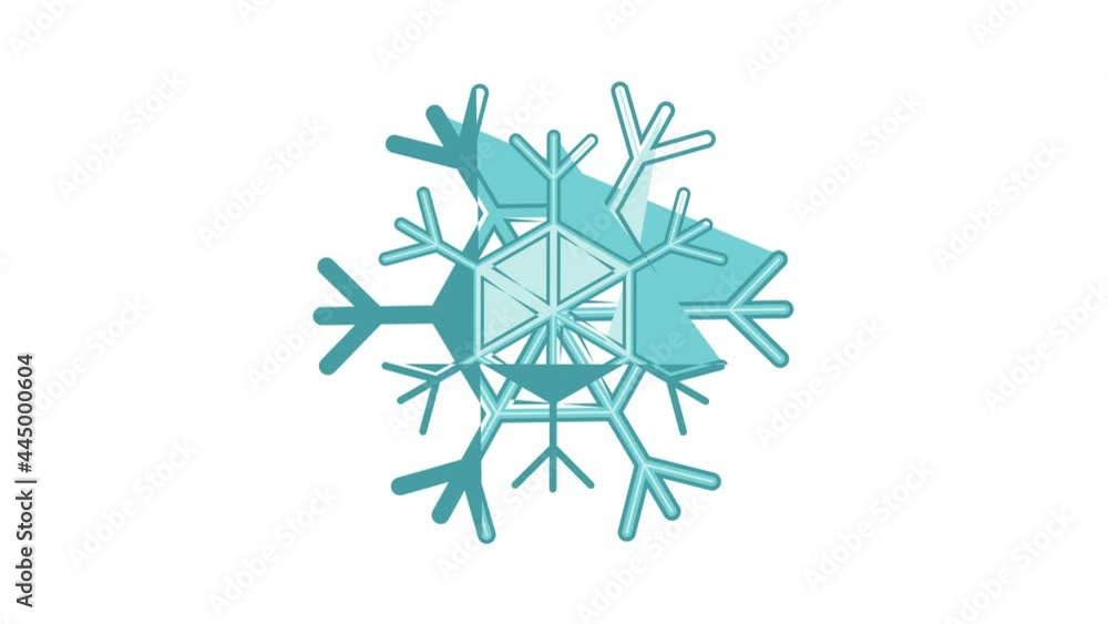 Poster snowflake icon animation cartoon best object isolated on white background