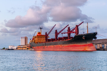 Ship in the port of Cabedelo, near Joao Pessoa, Paraiba, Brazil on February 8, 2009.
