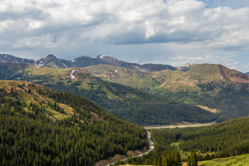Fototapeta na wymiar Scenic Panoramic View from Loveland Pass, Colorado