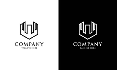 Letter W Buildings logo Icon template design in Vector illustration