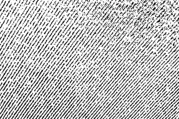 The grunge texture of the surface is finely ribbed. The texture of a coarse natural fabric with a small diagonal stripe. Abstract background. Vector illustration. Overlay template.