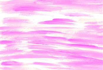 Pink lilac striped brush strokes. Hand drawn watercolor illustration. Horizontal strokes, abstract background.