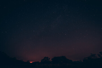 Fototapeta na wymiar Milky Night Time Sky