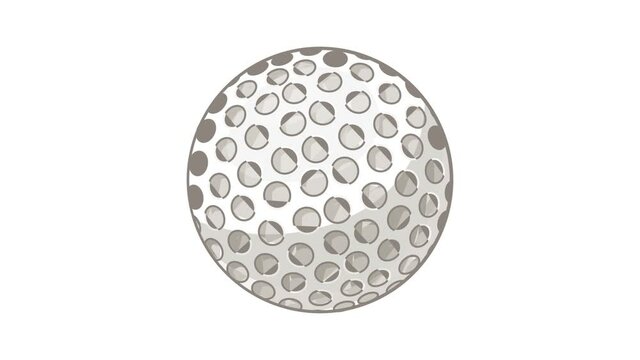 Golf ball icon animation cartoon best object isolated on white background