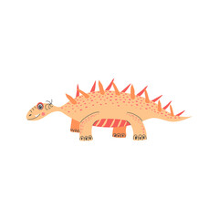 Cute funny dinosaurs isolated on white background.