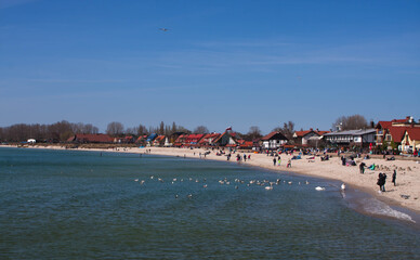 View of the beaches in Hel