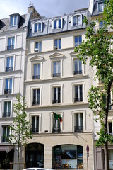 Fototapeta premium The embassy of Zambia in Paris. The 6th july 2021, France.