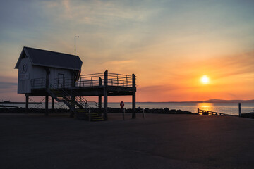 Morecambe Bay, England - Sunset at the beach