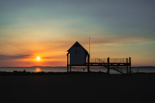 Morecambe Bay, England - Sunset at the beach