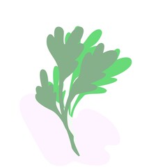 Botanical drawing. Meadow greens minimal logo, abstract leaf and blooming flowers sketch element,.