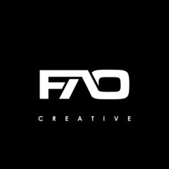 FAO Letter Initial Logo Design Template Vector Illustration