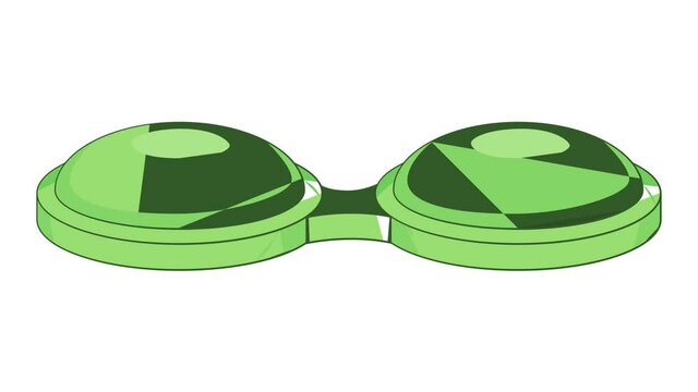 Contact lenses container icon animation cartoon best object isolated on white background