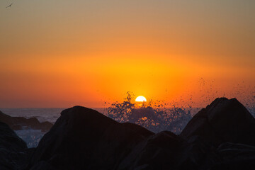 sunset in the mountains