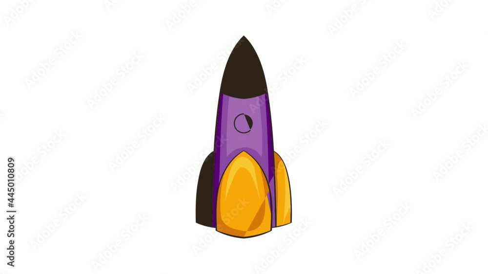 Poster ballistic rocket icon animation cartoon best object isolated on white background