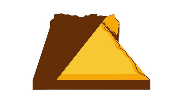 Egypt map icon animation cartoon best object isolated on white background