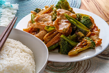 Chinese Hunan Chicken Vegetables