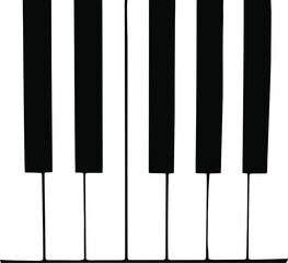 Black and white piano keys.