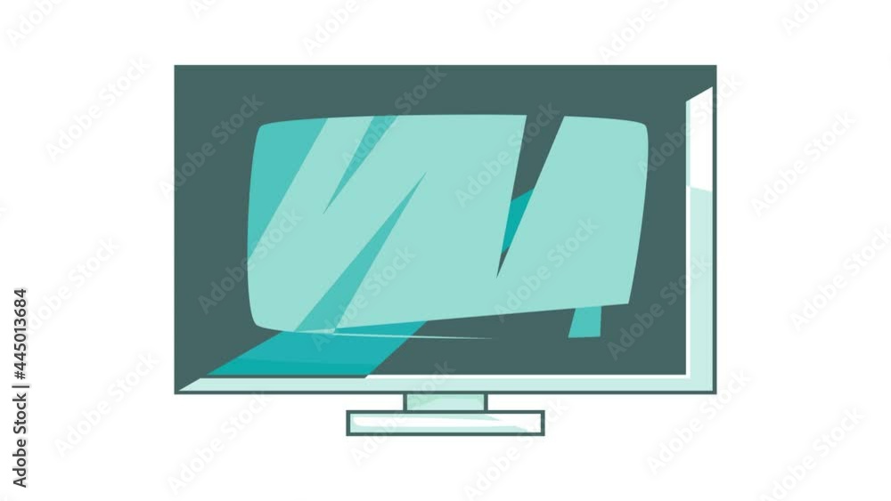 Poster computer display icon animation cartoon best object isolated on white background