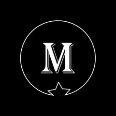 M letter logo icon vector template on black background creative letter M icon. M vector.
