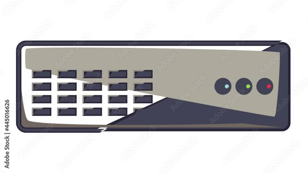 Poster server icon animation cartoon best object isolated on white background