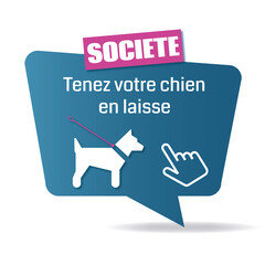 Logo tenez votre chien en laisse.
