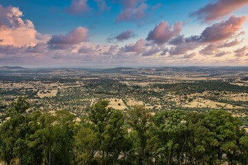 Fototapeta na wymiar Beautiful Sunset Landscape With A Dramatic Sky