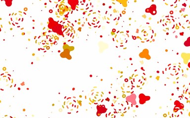 Light Green, Red vector pattern with random forms.