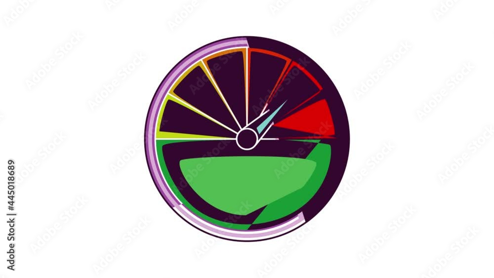Aufkleber colorful speedometer icon animation cartoon best object isolated on white background
