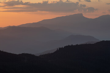 Mountain Biosphere Reserve at sunrise