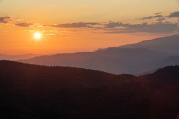 Obraz premium Mountain Biosphere Reserve at sunrise