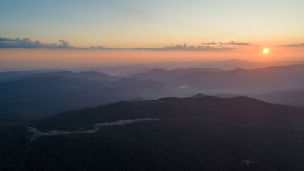 Mountain Biosphere Reserve at sunrise