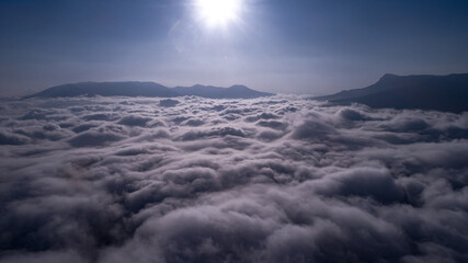 Fototapeta premium Mountain Biosphere Reserve at sunrise