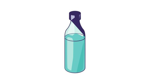Bottle icon animation cartoon best object isolated on white background