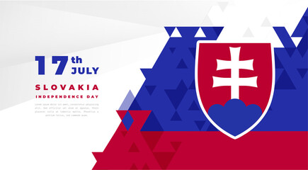 Banner illustration of Slovakia independence day celebration. Vector illustration.