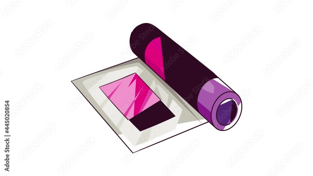 Poster platen for printing machine icon animation cartoon best object isolated on white background