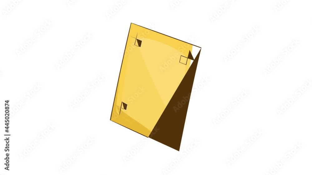 Poster test printed sheet icon animation cartoon best object isolated on white background