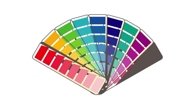 Color swatch icon animation cartoon best object isolated on white background