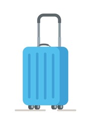 Vector illustration of an isolated suitcase with personal belongings. Shopping for decor and furniture in the new place of residence.