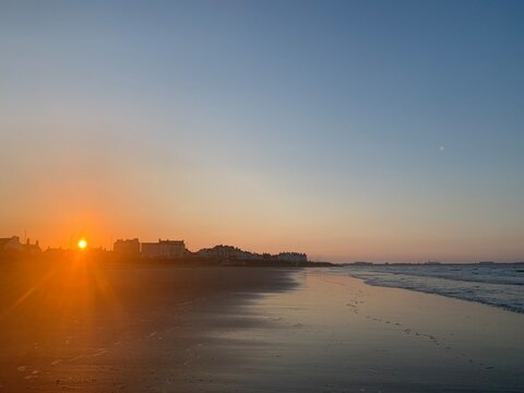 sunset over the sea