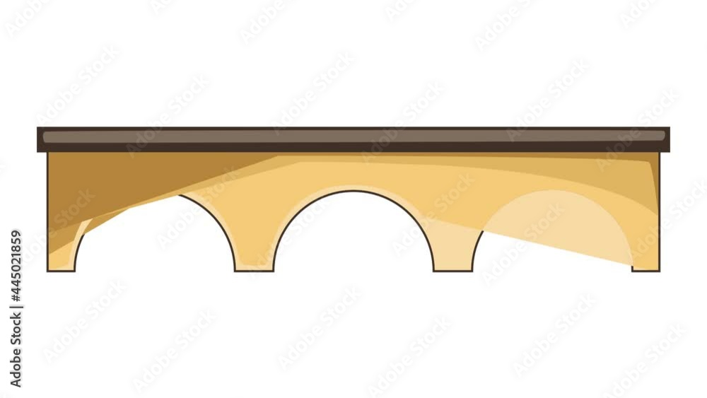Poster direct bridge icon animation cartoon best object isolated on white background