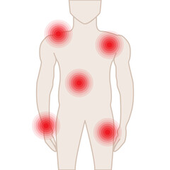 Body Parts Pain Illustration with Aches