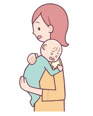 嘔吐する赤ちゃん