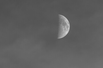 The moon, simply in black and white. pure natural beauty.