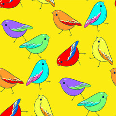 seamless pattern with birds
