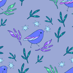 seamless pattern with birds