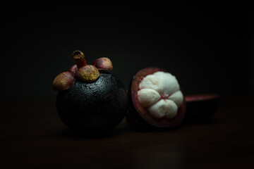 Mangosteen on the still life shot